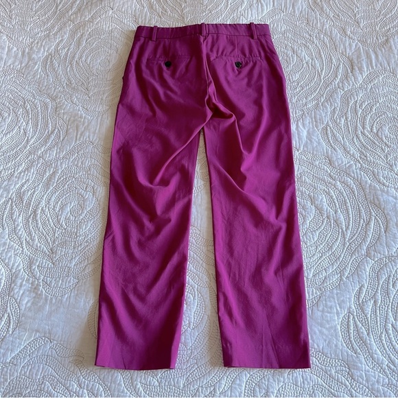Theory - Treeca 2 Good Wool Crop Suit Pants - Fuschia - Picture 8 of 12